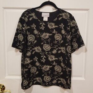 Ladies' Susan Graver Style S/S Top, Size Large, EUC